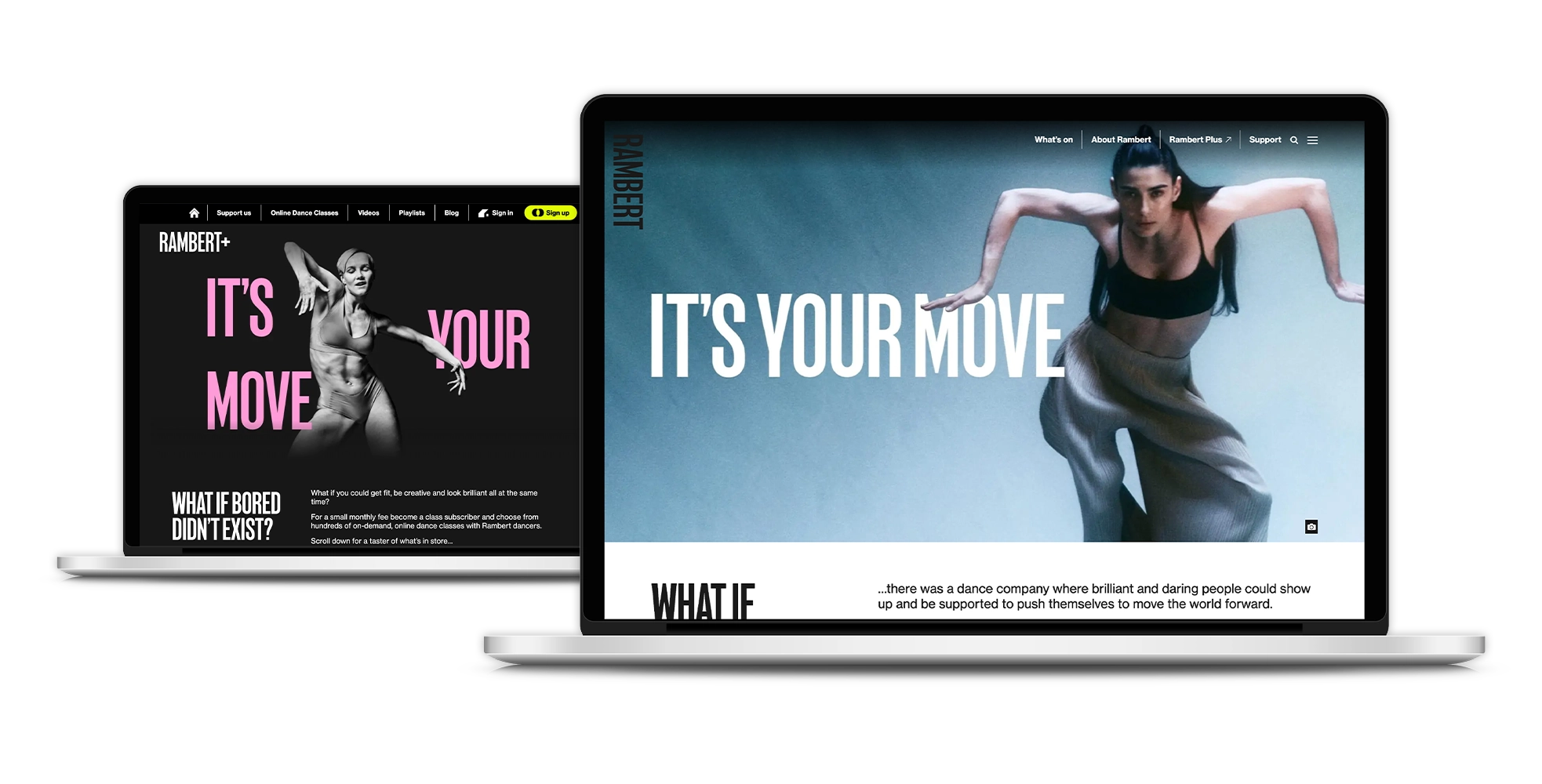 Rambert and Rambert Plus websites